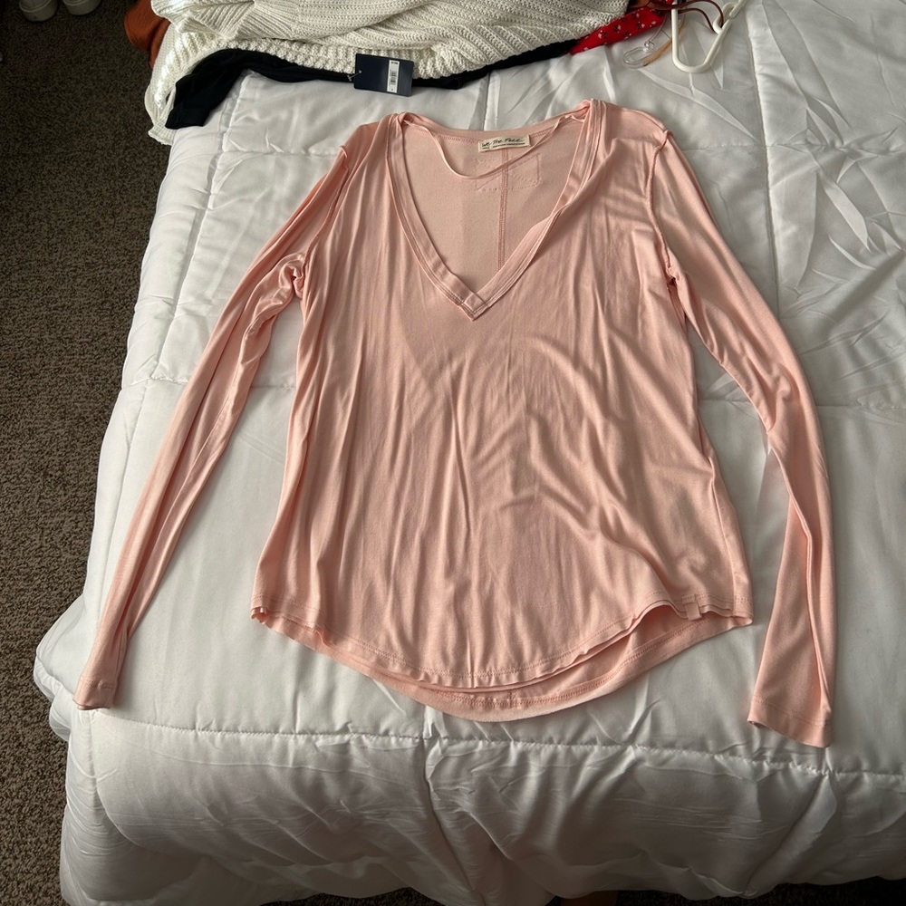 Over-sized Pink Long Sleeve Tee